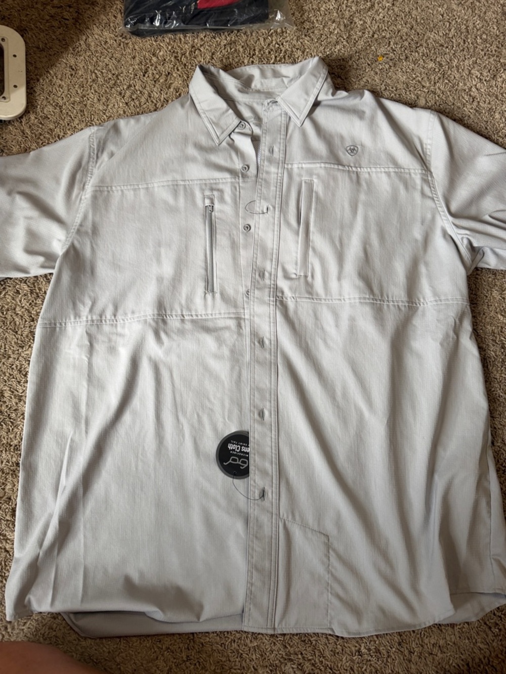 Ariat Light Gray Casual Button-Down Shirt